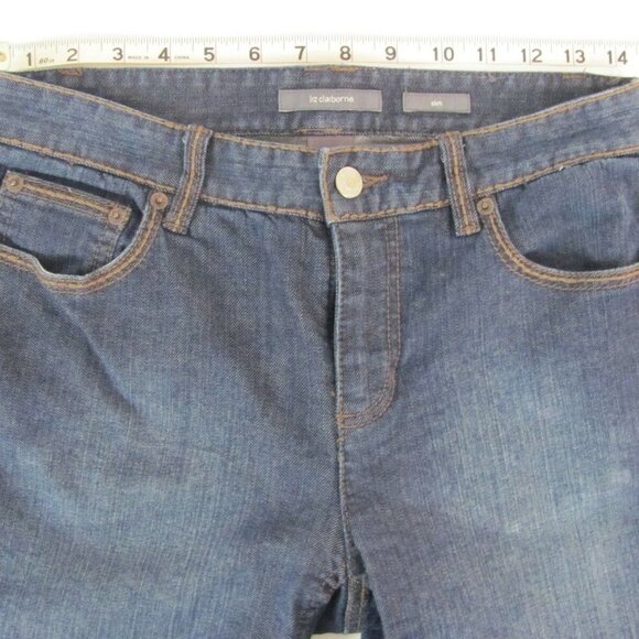 Liz Claiborne Jeans Womens Sz 4 (29 x 26) Slim Straight Leg Medium Wash Stretch - Picture 3 of 13